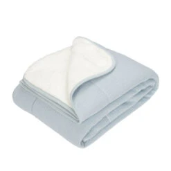 Couverture De Lit Bebe 100x140 LITTLE DUTCH Pure Soft Blue