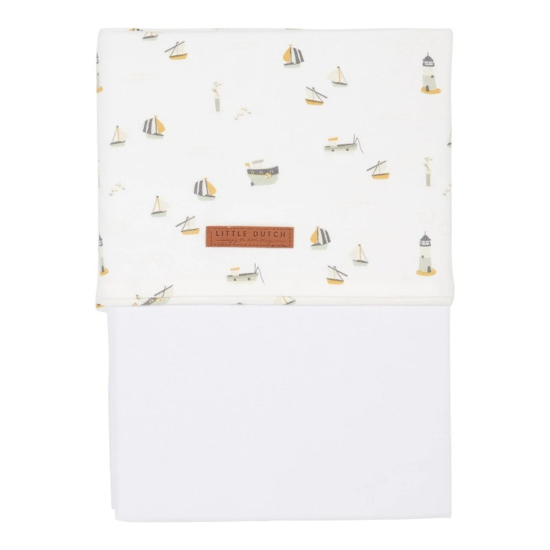 Drap De Lit Imprimé LITTLE DUTCH Sailors Bay Blanc 3 Drap De Lit Imprimé LITTLE DUTCH Sailors Bay Blanc