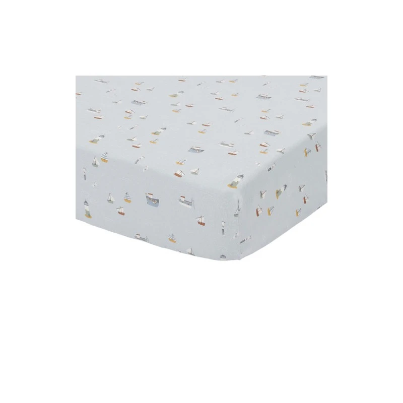 Drap-housse 70 X 140 Cm LITTLE DUTCH Sailors Bay Bleu 3 Drap-housse 70 X 140 Cm LITTLE DUTCH Sailors Bay Bleu