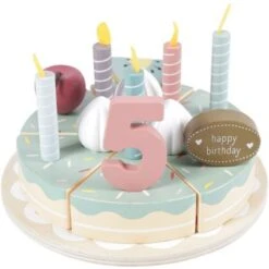 Little Dutch Gâteau D'anniversaire En Bois (26 Pièces) -Little Dutch gateau d anniversaire en bois 26 pieces 5