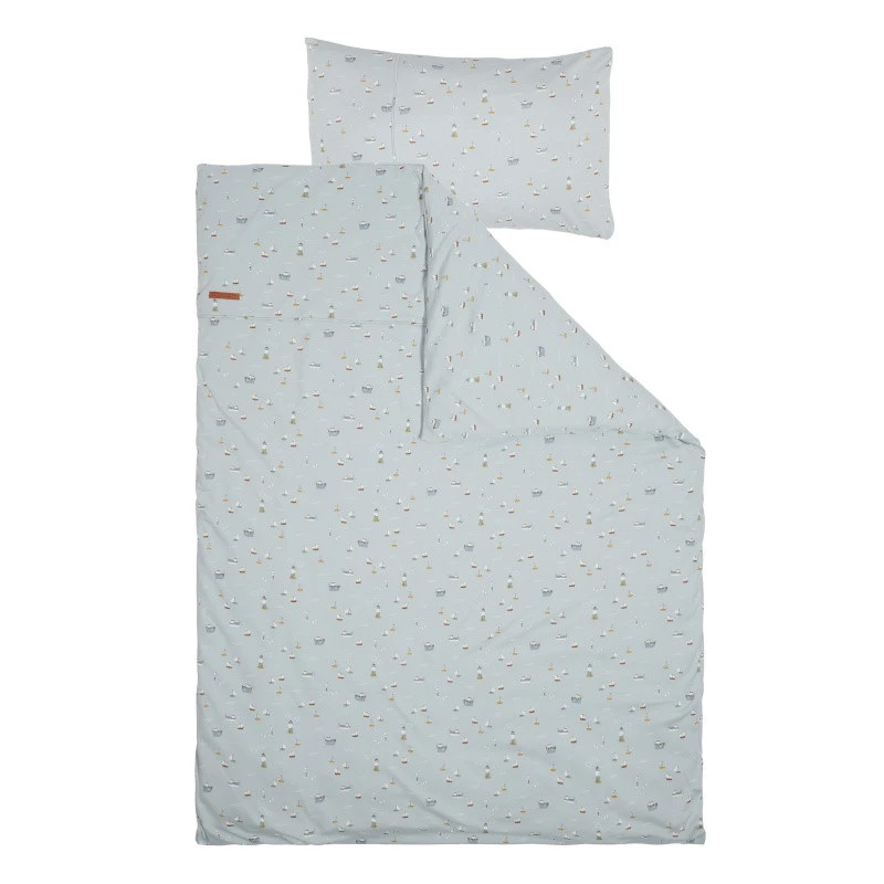 Housse De Couette + Taie Lit Bébé LITTLE DUTCH Sailors Bay Bleu 3 Housse De Couette + Taie Lit Bébé LITTLE DUTCH Sailors Bay Bleu