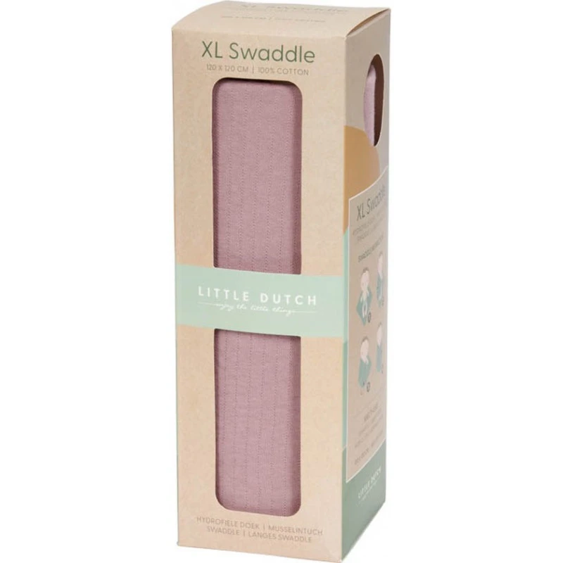 Lange 120x120 LITTLE DUTCH Pure Mauve 5 Lange 120x120 LITTLE DUTCH Pure Mauve – Image 3