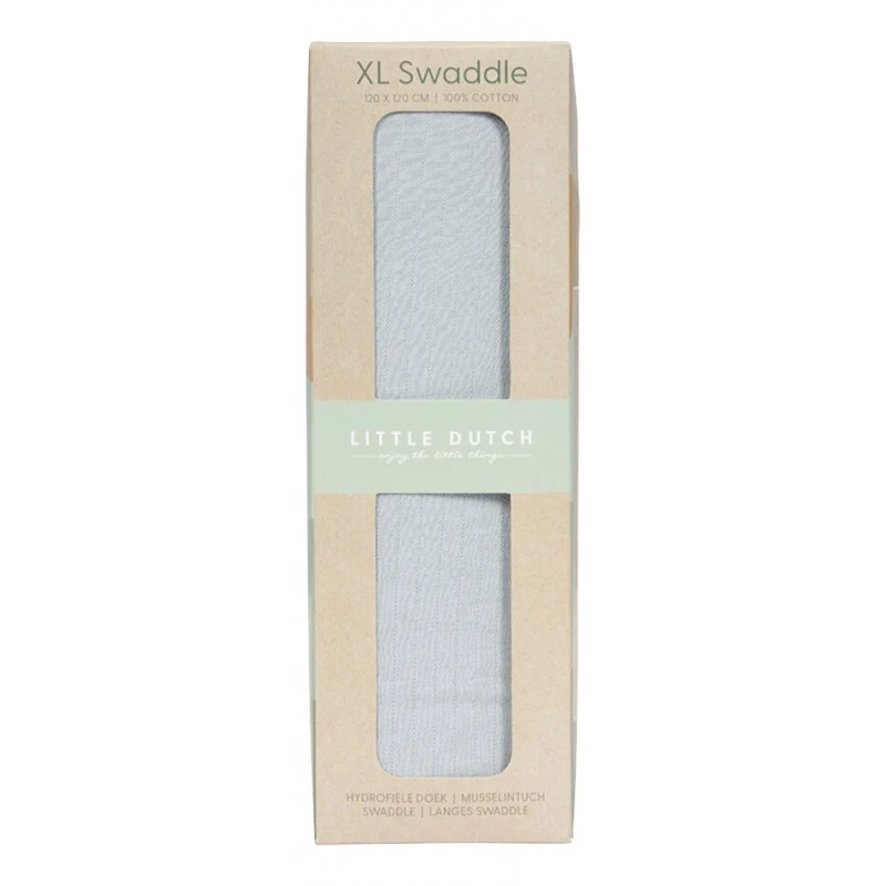 Lange 120x120 LITTLE DUTCH Pure Soft Blue 6 Lange 120x120 LITTLE DUTCH Pure Soft Blue – Image 4