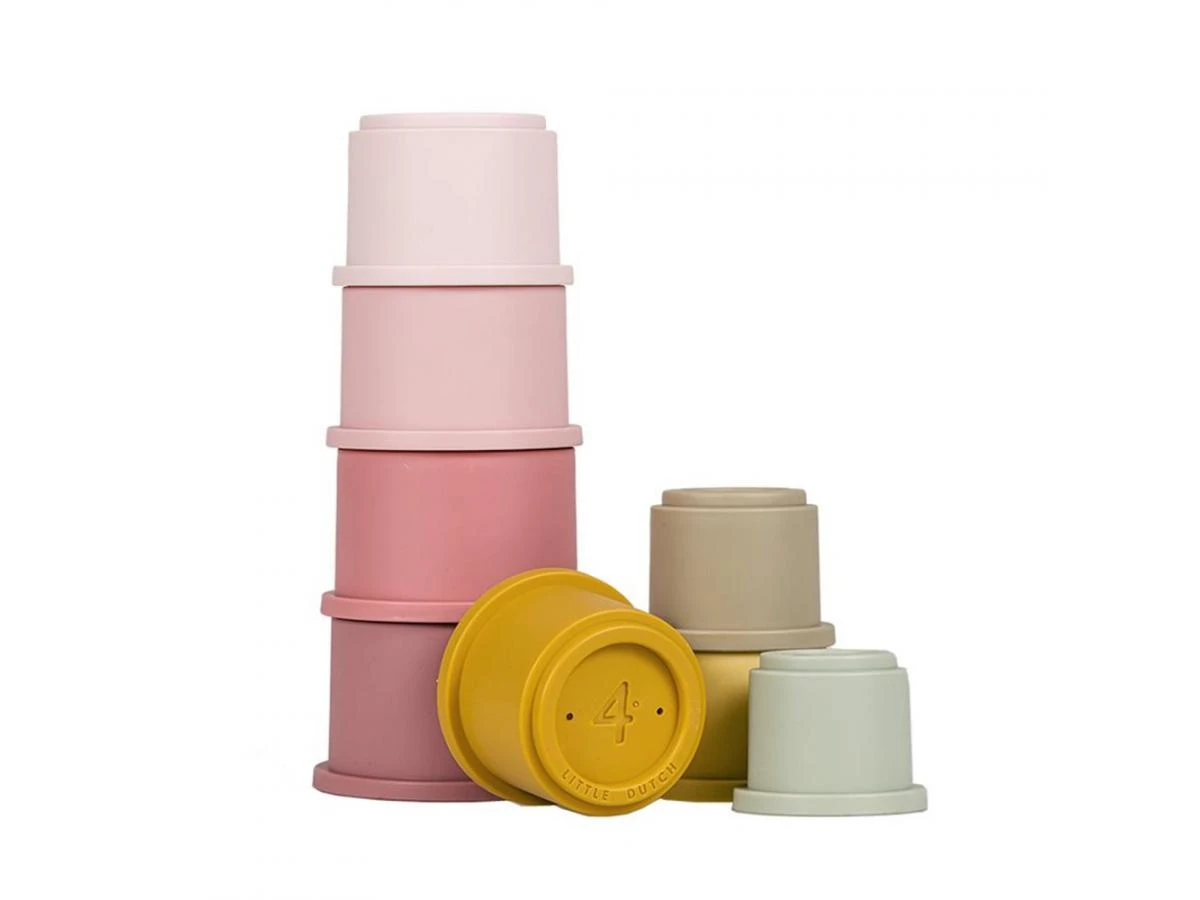 Little Dutch 2008003 - Gobelets Empilables Rose 3 Little Dutch 2008003 - Gobelets Empilables Rose