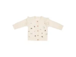 Little Dutch CL25392301 - Cardigan En Tricot Avec Broderie Soft White- 62