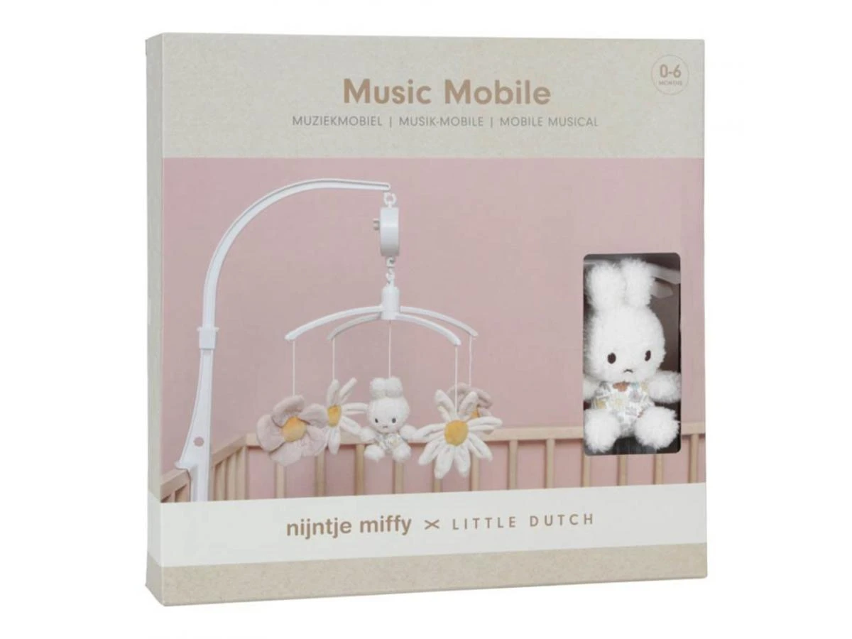 Little Dutch NIJN771 - Mobile Musicale Miffy - Vintage Flowers 8 Little Dutch NIJN771 - Mobile Musicale Miffy - Vintage Flowers – Image 6