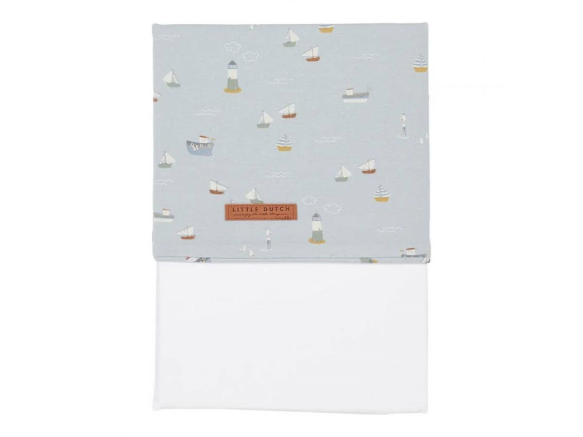 Little Dutch TE10121640 - Drap De Lit Bébé - Sailors Bay Blue 110x140 3 Little Dutch TE10121640 - Drap De Lit Bébé - Sailors Bay Blue 110x140