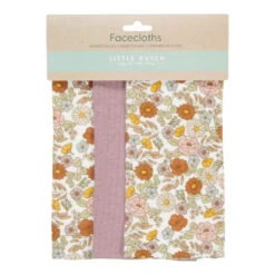 Lot De 3 Débarbouillettes LITTLE DUTCH Vintage Little Flowers / Mauve