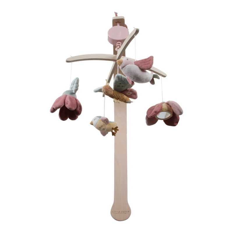 Mobile Musical En Bois LITTLE DUTCH Flowers & Butterflies 4 Mobile Musical En Bois LITTLE DUTCH Flowers & Butterflies – Image 2