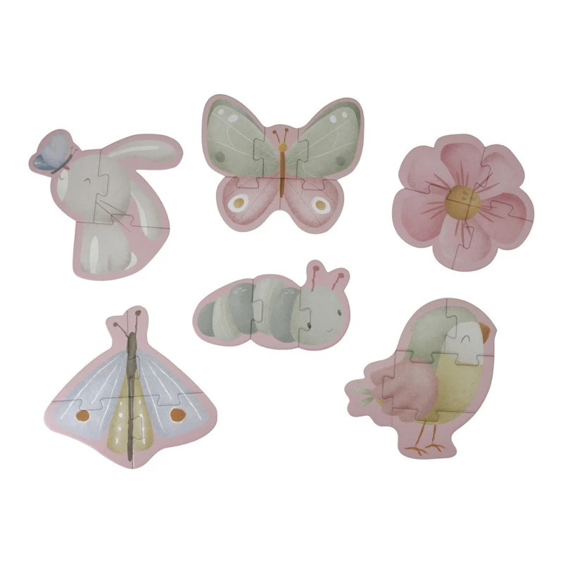 Puzzle 6 En 1 LITTLE DUTCH Flowers & Butterflies 4 Puzzle 6 En 1 LITTLE DUTCH Flowers & Butterflies – Image 2